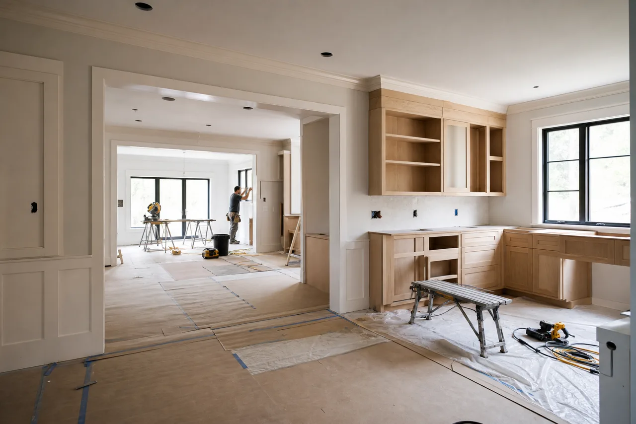 Approved interior progress photo